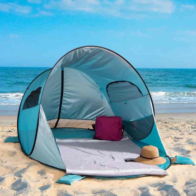 uv tält på stranden